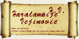 Haralampije Vejinović vizit kartica